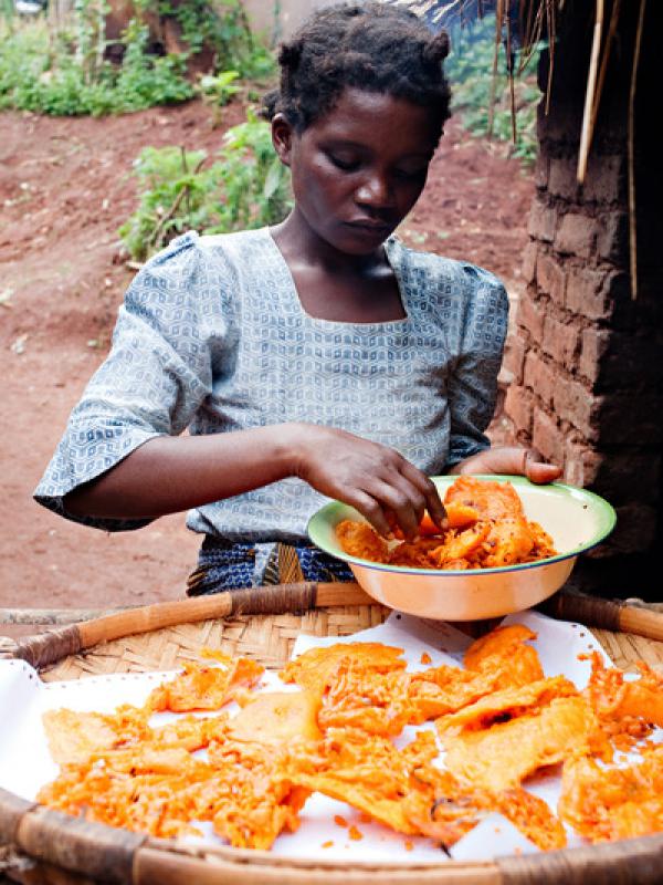 Entrepreneur Prepares Fish Fritters for sale